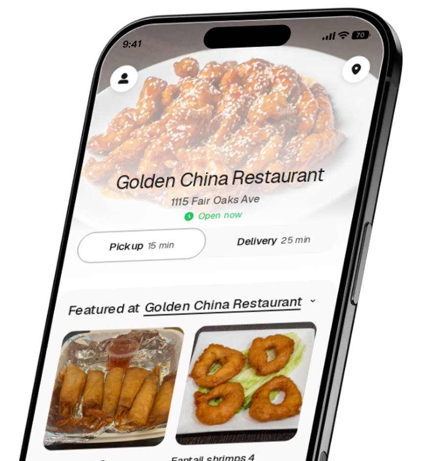 Golden China Restaurant app preview