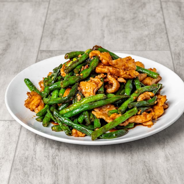 String bean with chicken (lunch) / 四季豆炒鸡肉（午）.