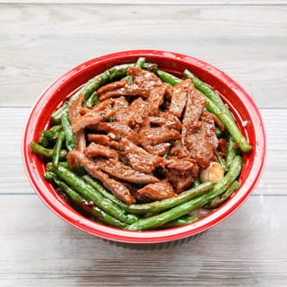 Sliced meat with green beans bowl (lunch) / 四季豆碗(午)