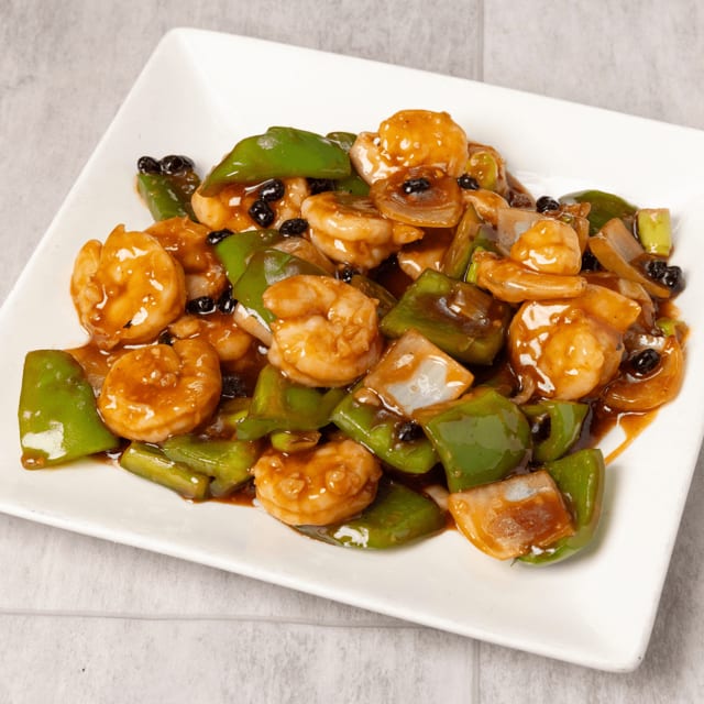Shrimp with black bean sauce / 豆豉虾.