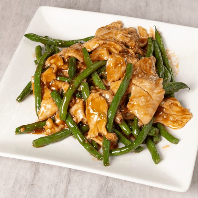 String beans with chicken (dinner) / 四季豆炒鸡肉（晚）.