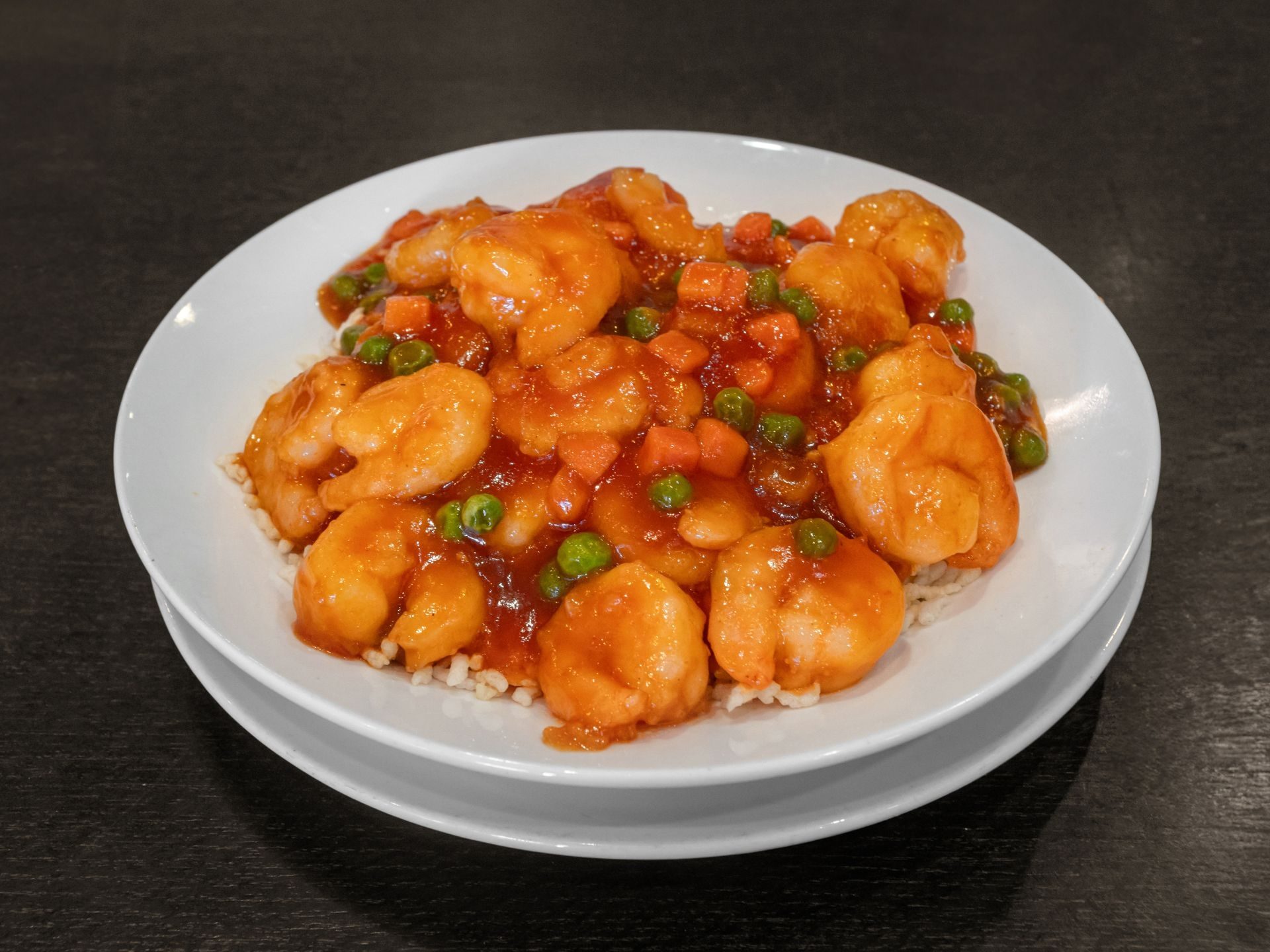Shrimp with sizzling rice / 虾仁锅巴.