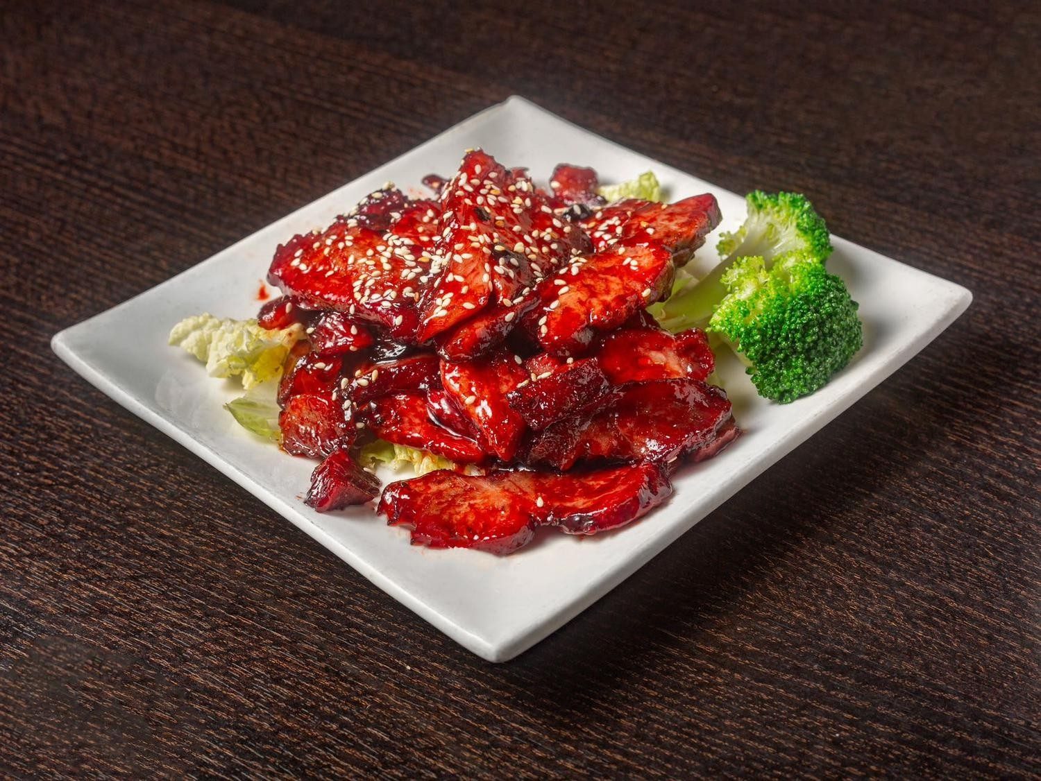 Barbecued pork / 叉烧肉.